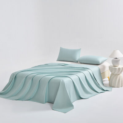 100% Cotton A-Class Smooth Bed Sheet for Dorm or Home Use