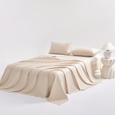 100% Cotton A-Class Smooth Bed Sheet for Dorm or Home Use