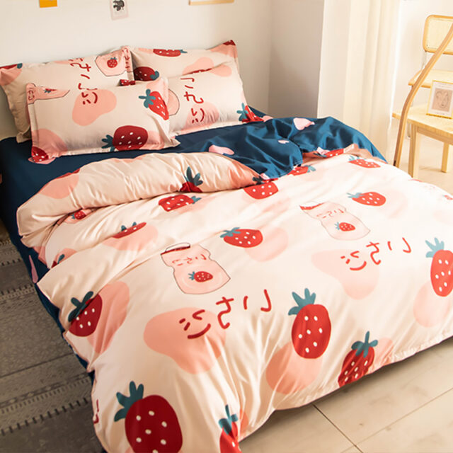 Summer Student Dorm Bed Sheet Cover 150x200cm Brushed Cotton