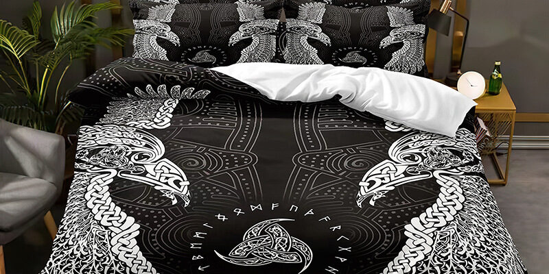 Gothic Style Microfiber Duvet Cover Set with Digital Printing