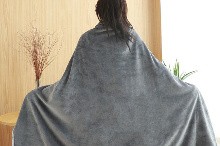 Wearable Cloak Flannel Blanket for Kids and Office Nap Use