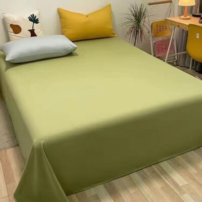 Thick European Style Brushed Bed Sheet for Dormitory or Single Bed

