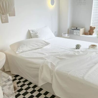 Thick European Style Brushed Bed Sheet for Dormitory or Single Bed

