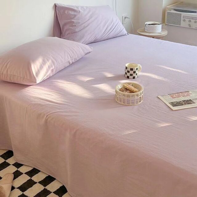 Thick European Style Brushed Bed Sheet for Dormitory or Single Bed