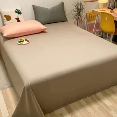 Thick European Style Brushed Bed Sheet for Dormitory or Single Bed

