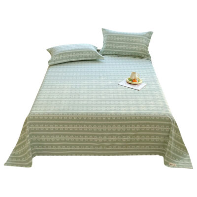 Thick Cotton Linen Bed Sheet for Kang or Double Bed – Summer Use