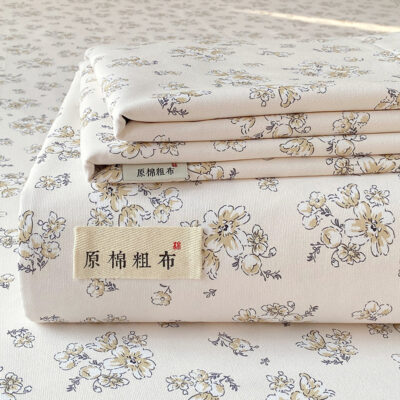 Thick Cotton Linen Bed Sheet for Kang or Double Bed – Summer Use
