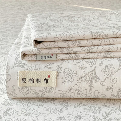 Thick Cotton Linen Bed Sheet for Kang or Double Bed – Summer Use