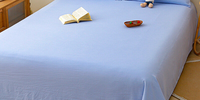 Minimalist Solid Color Washed Cotton Bed Sheet Set for Dorm or Home