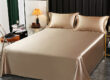 Luxury Smooth Mulberry Silk Bed Sheet for Double and Single Bed