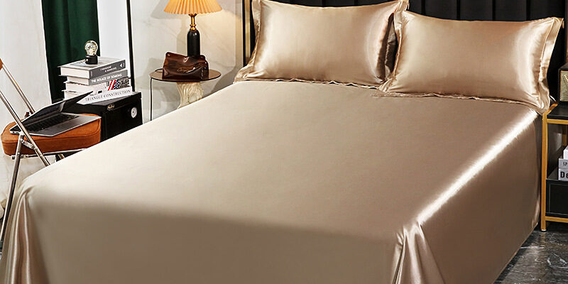 Luxury Smooth Mulberry Silk Bed Sheet for Double and Single Bed