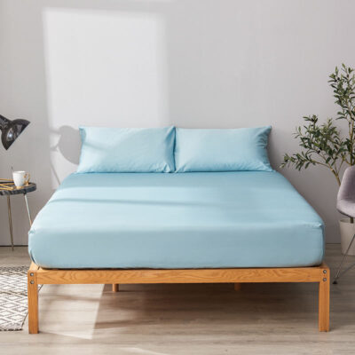 Solid color breathable fitted sheet factory supply