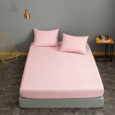 Solid color breathable fitted sheet factory supply