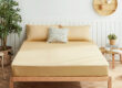 Solid color breathable fitted sheet factory supply