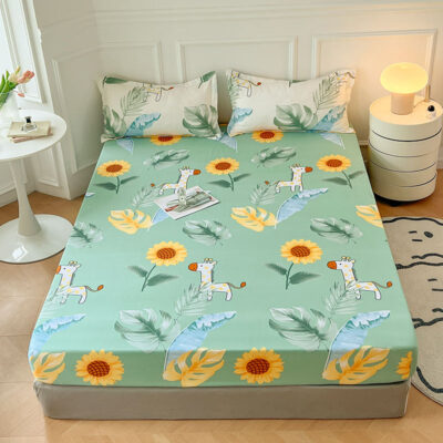 Custom large bed linen fitted sheet wholesale