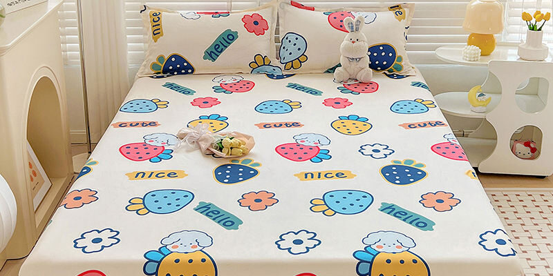 Custom large comfortable bed linen fitted sheet (4) Custom large bed linen fitted sheet wholesale