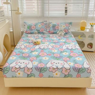 Custom large bed linen fitted sheet wholesale