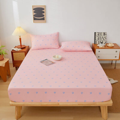 Custom large bed linen fitted sheet wholesale