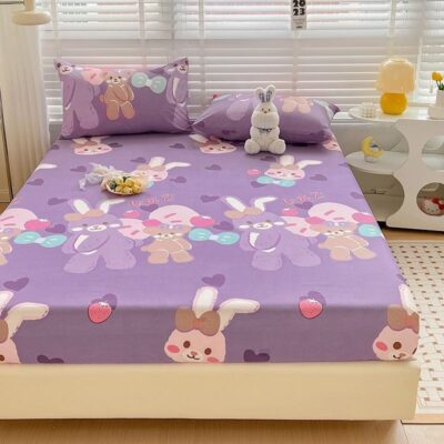 Custom large bed linen fitted sheet wholesale