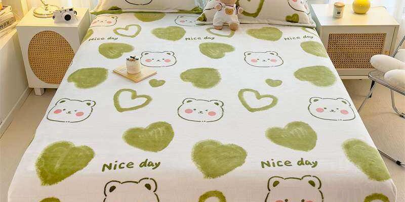 Cute printed fitted sheet direct from factory (2) Cute printed home fitted sheet factory collection