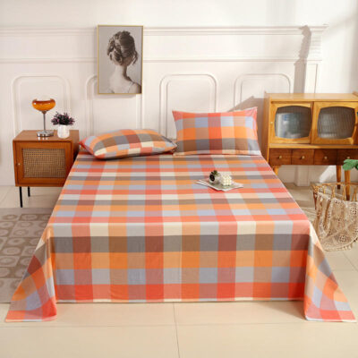 Wholesale grid pattern large bed sheet supplier