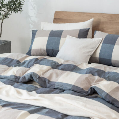 Oversized modern checkered duvet cover manufacturer