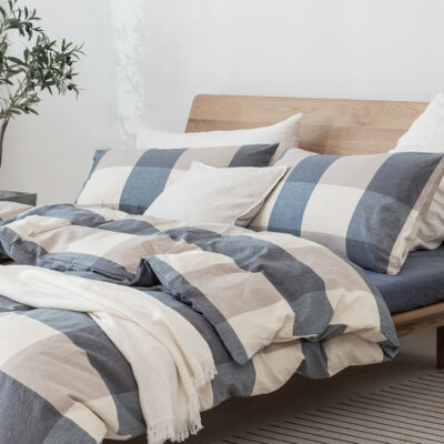 Oversized modern checkered duvet cover manufacturer