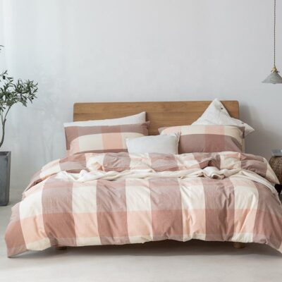 Oversized modern checkered duvet cover manufacturer