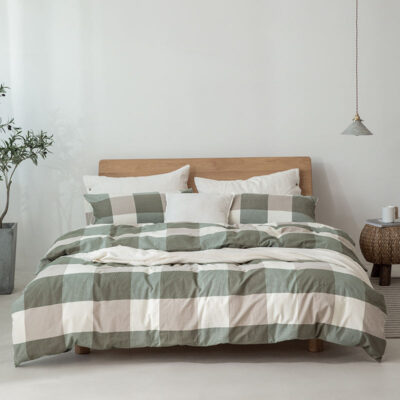 Oversized modern checkered duvet cover manufacturer