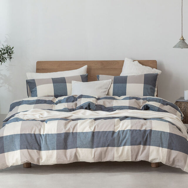Oversized modern checkered duvet cover manufacturer