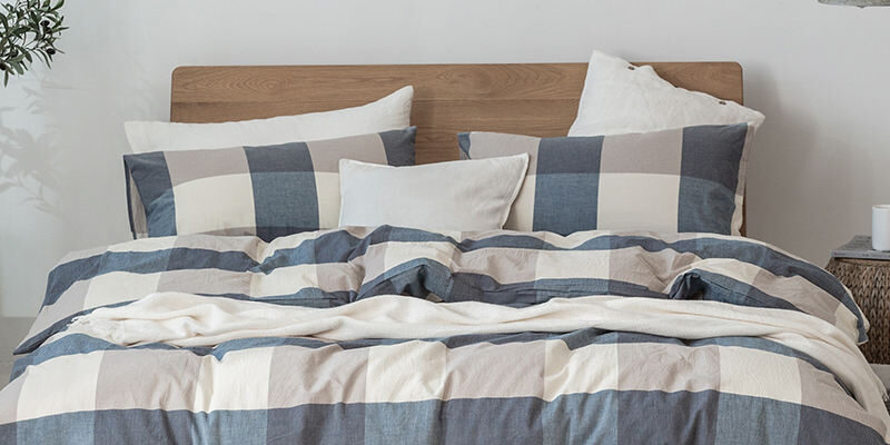 Large modern oversized duvet cover with comfort design (7) Oversized modern checkered duvet cover manufacturer