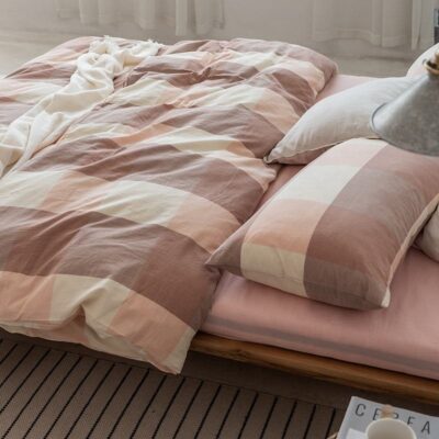 Oversized modern checkered duvet cover manufacturer
