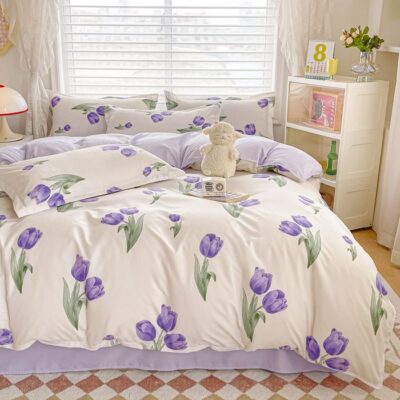 Luxury polyester bed linen duvet cover bulk supply