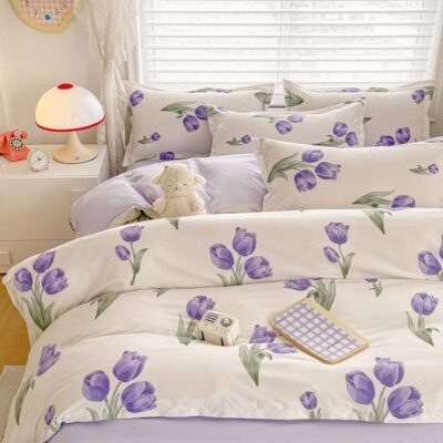 Luxury polyester bed linen duvet cover bulk supply