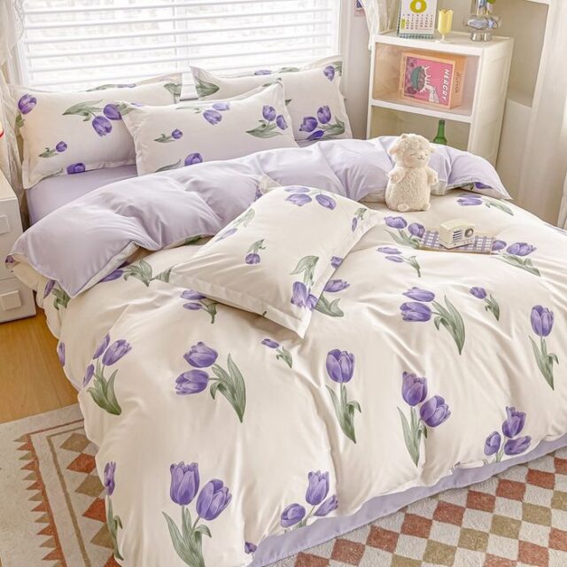 Luxury polyester bed linen duvet cover bulk supply