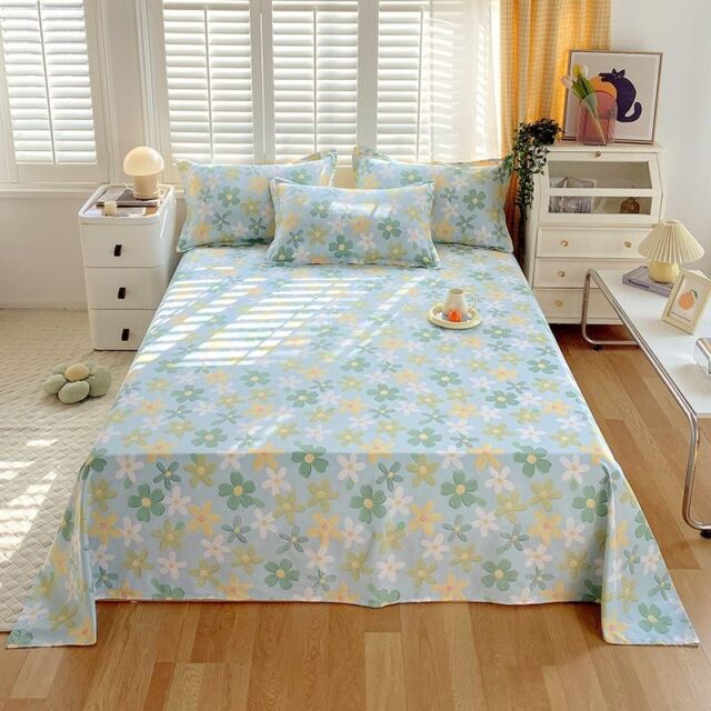 Modern printed bed linen bed sheet bulk buyers (3) Modern minimalist printed bed linen sheet bulk supply