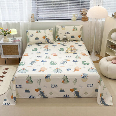 High-quality printed bed linen bed sheet custom design