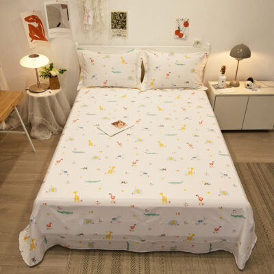 High-quality printed bed linen bed sheet custom design