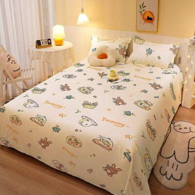 High-quality printed bed linen bed sheet custom design