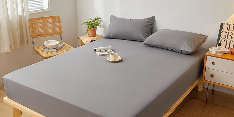 Soft and elastic bed linen fitted sheet for homes (5) Soft comfortable bed linen fitted sheet supplier