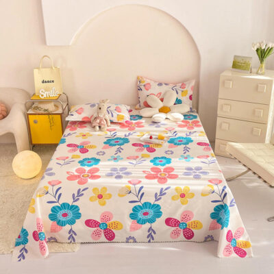 Soft fiber bed linen bed sheet wholesale