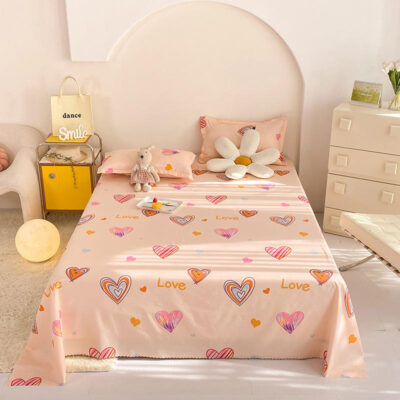 Soft fiber bed linen bed sheet wholesale