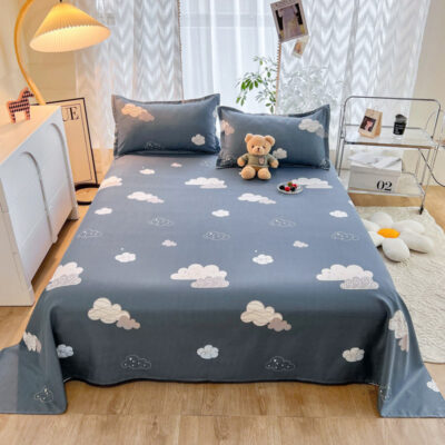 Soft fiber bed linen bed sheet wholesale