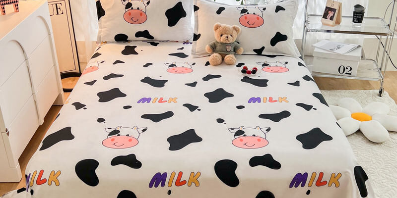 Soft fiber bed linen bed sheet wholesale