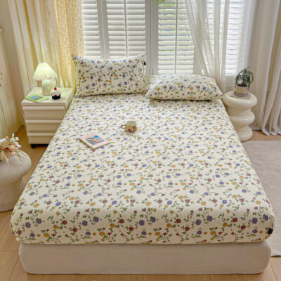 Breathable Printed Pattern Bed Linen Fitted Sheet Supplier