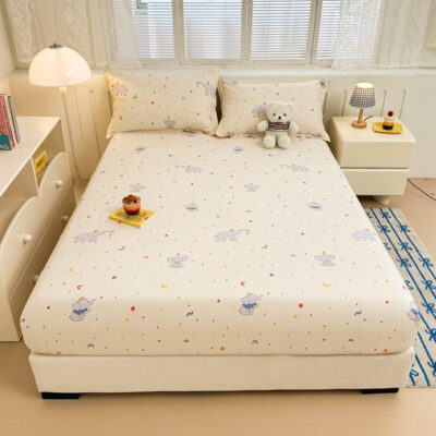 Breathable Printed Pattern Bed Linen Fitted Sheet Supplier