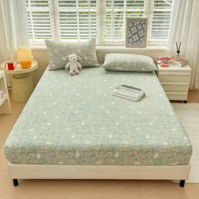 Breathable Printed Pattern Bed Linen Fitted Sheet Supplier