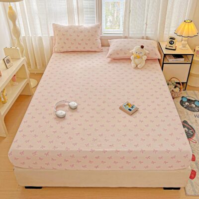 Breathable Printed Pattern Bed Linen Fitted Sheet Supplier