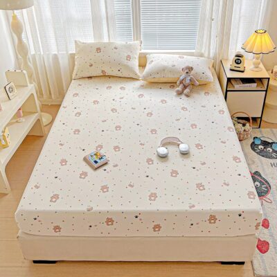 Breathable Printed Pattern Bed Linen Fitted Sheet Supplier