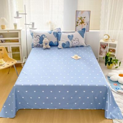 Cotton Double Printed Bed Linen Bed Sheet Supplier